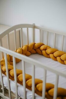 Handmade Nordic Baby Crib Bumper - Mustard