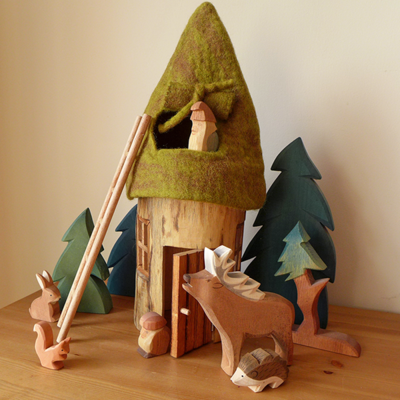 Felt & Wood Summer Fairy House Set