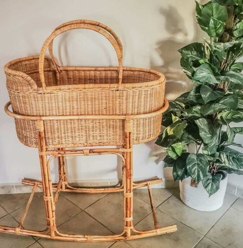 Rattan Bassinet and Rocking Stand Rattan Bassinet and Rocking Stand