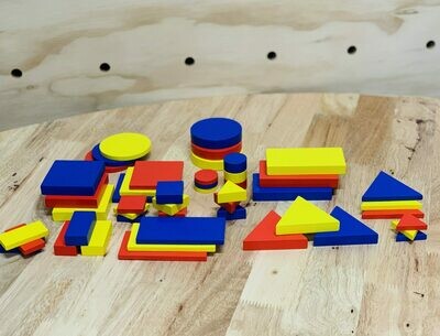 Wooden Rainbow Logic Blocks