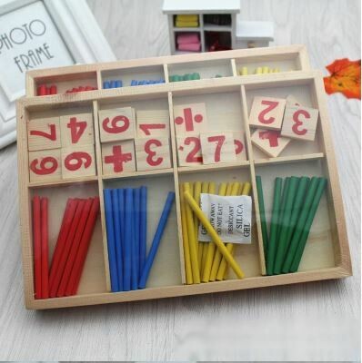 Mathematics Arithmetic Wooden Sticks &amp; Building Blocks
