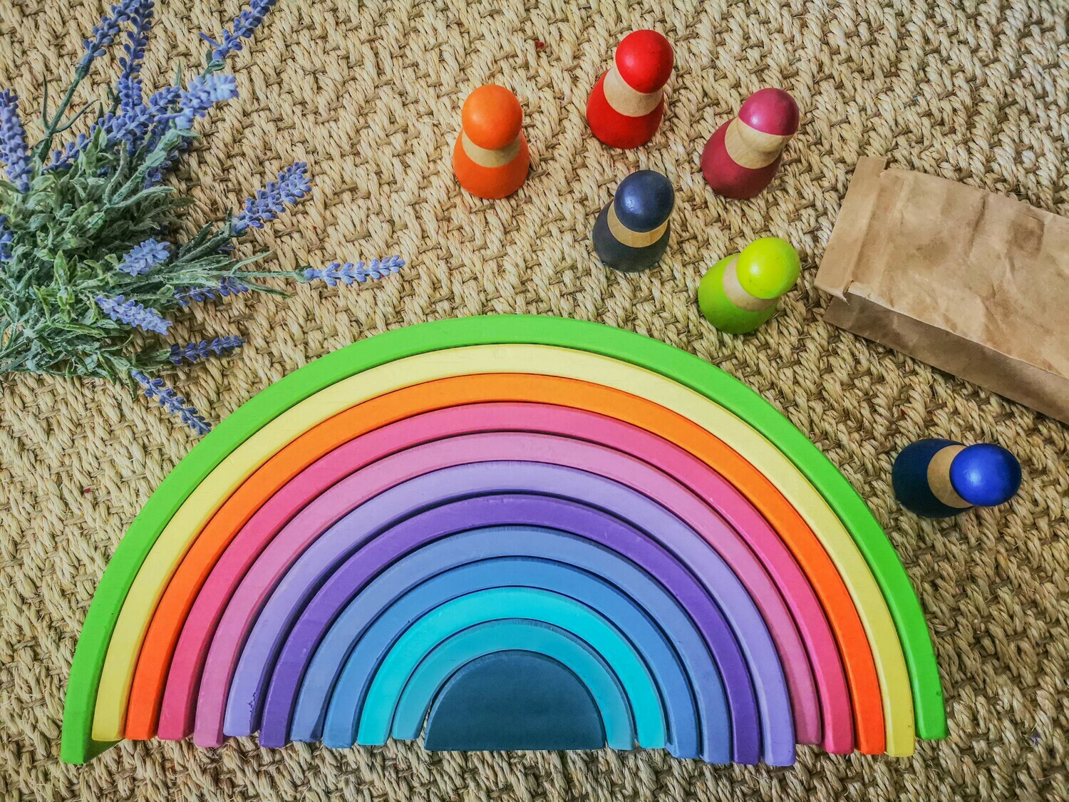 Wooden Large Rainbow Stacker