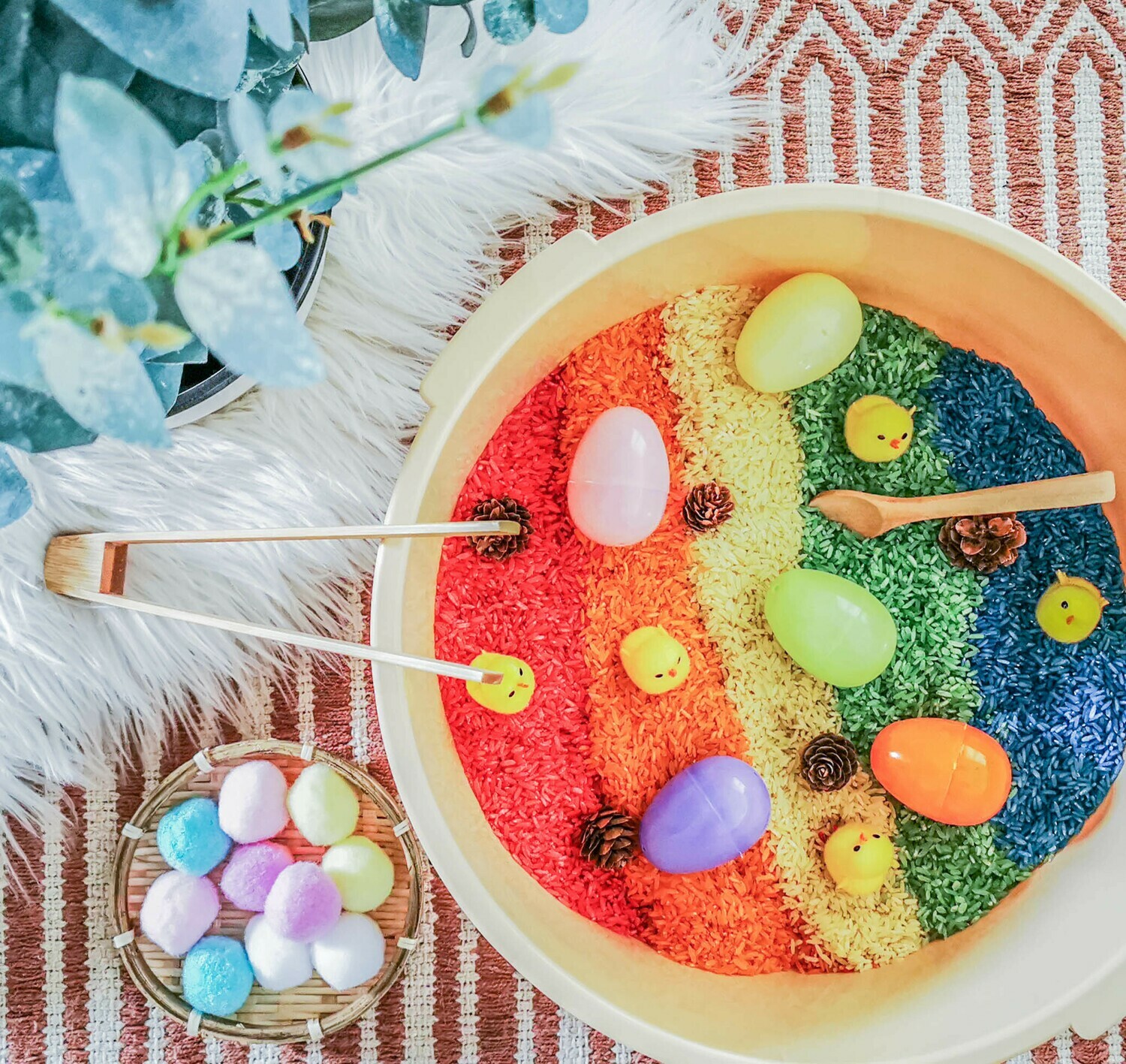 Rainbow Rice Easter Egg Sensory Play Set (Mega)
