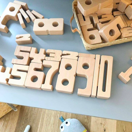 1-10 Wooden Numbers Stacking Games