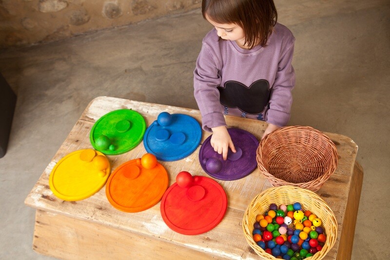 Rainbow Dishes x6