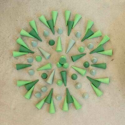 Mandala Small Green Cones