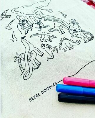 Eco Friendly Coloring Back Pack - Dinosaurs