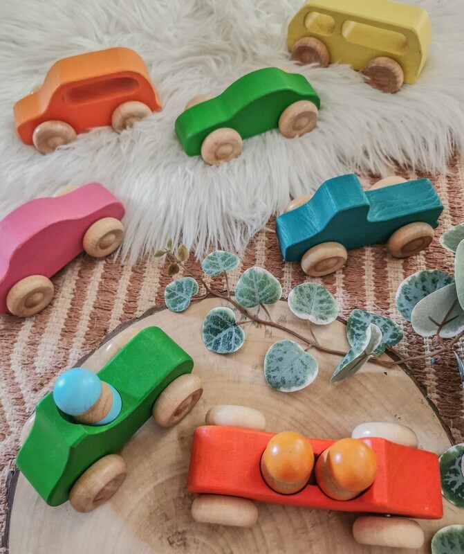 Wooden Car Set - 10 Pieces