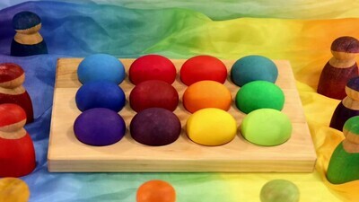 Wooden Sorting board - Rainbow