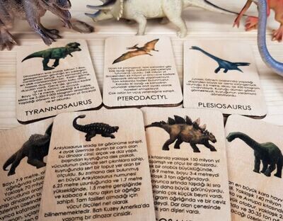 Wooden Dinosaurs Cards