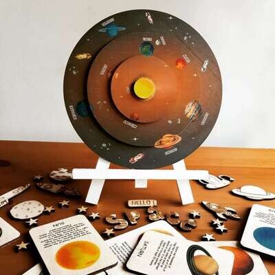Wooden Space Solar System Wheel