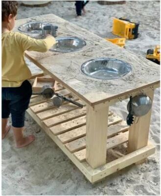 Mud Kitchen with No Back Board
