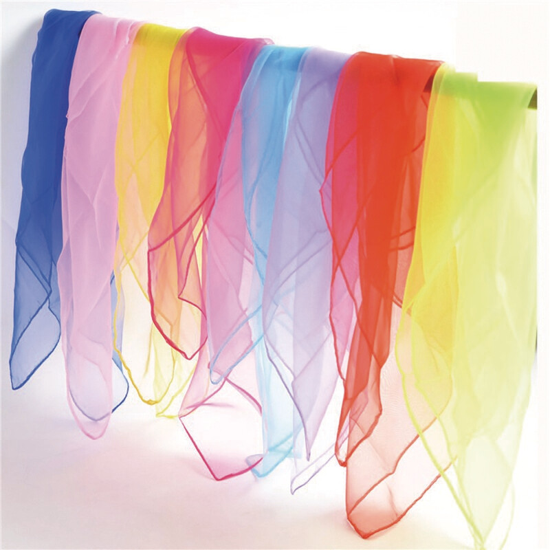 Muti-Color Square Sensory Scarves - Set of 6