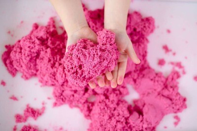 Moon/Kinetic Sand - Pink