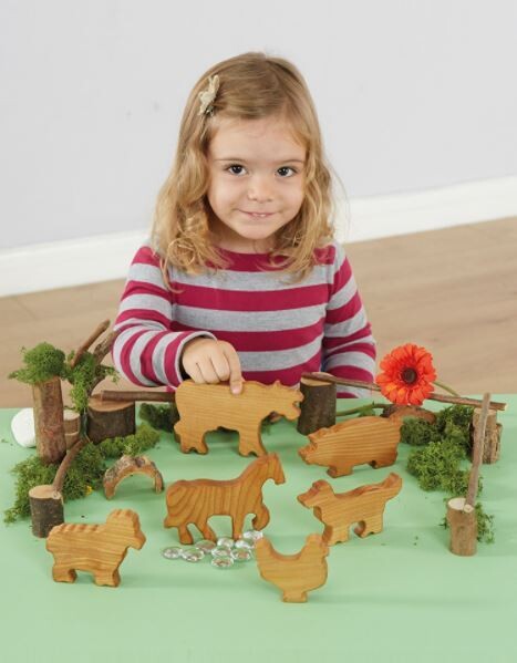 Wooden Farm Animal Set