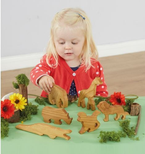 Wooden Wild Animal Set