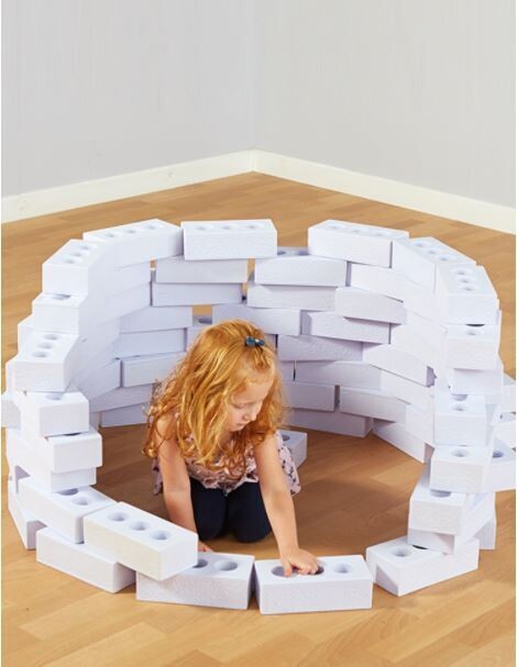 White Foam Bricks 25pk