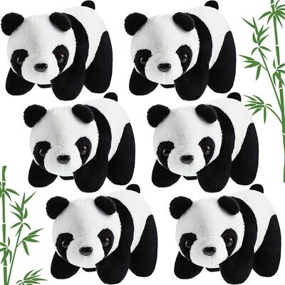 6 Pieces Mini Panda Plush Toy 4 Inch Stuffed Panda Soft Tiny Panda Doll Panda Plush Hanging Pendant Ornament for DIY Keychain Birthday Xmas Decorations Party Favor Chinese Souvenir (Walking Style) 6 Pieces Mini Panda Plush Toy 4 Inch Stuffed Panda Soft Tiny Panda Doll Panda Plush Hanging Pendant Ornament for DIY Keychain Birthday Xmas Decorations Party Favor Chinese Souvenir (Walking Style)