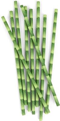 144-Piece Paper Soy Bamboo Paper Straw, Multi-Colour, -green