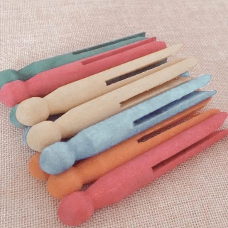 Wooden Craft Pegs - Coloured