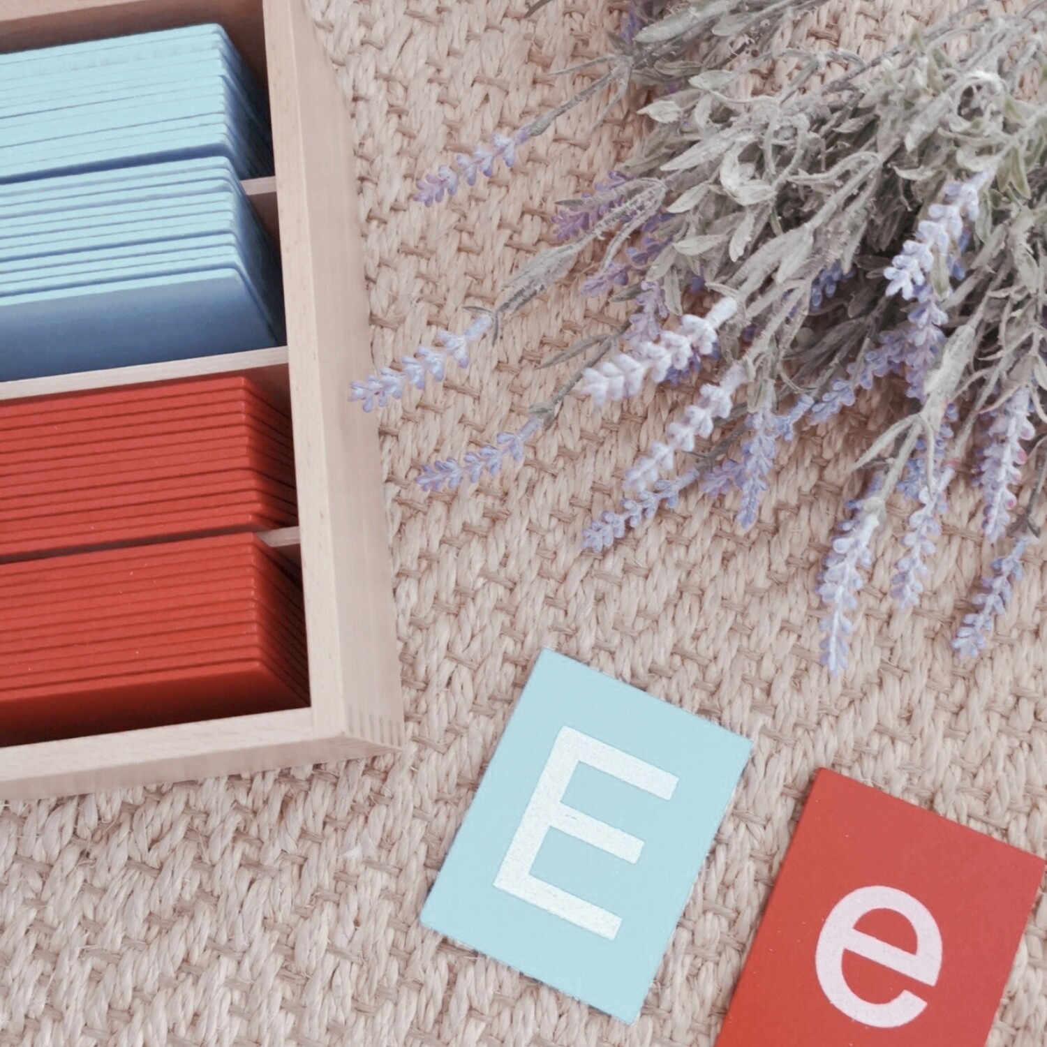 Wooden Montessori Sandpaper Alphabet Letter Card