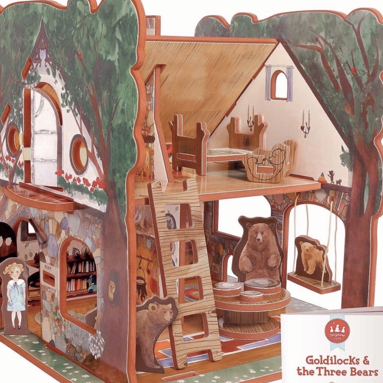 Goldilocks and The Three Bears Book and Toy Set