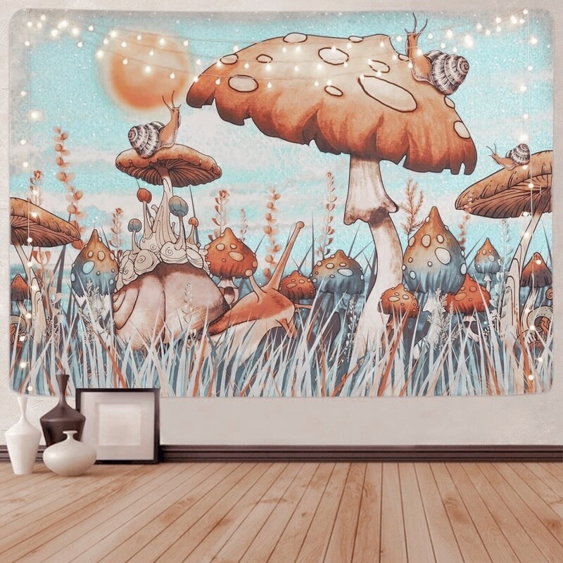 Mushroom Fairy Tale Fantasy Tapestry