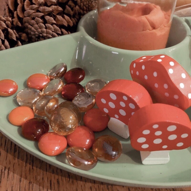 Glass Stones/Pebbles - Red