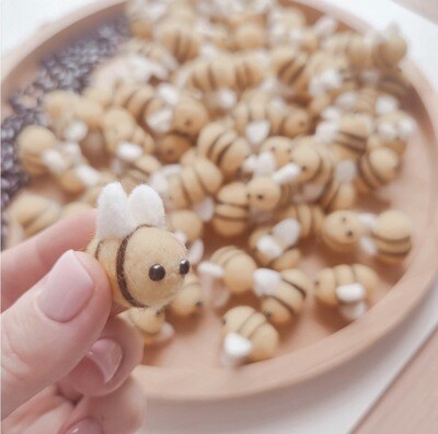 Wool Felt Bees - 30 Pieces
