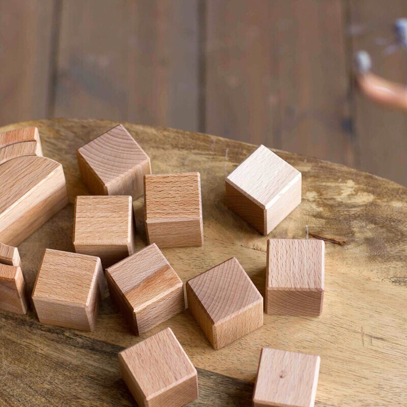 Solid Wood Cube - 50 Pieces