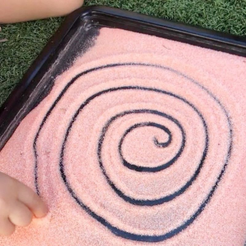 Home Made Sensory Salt - Pink