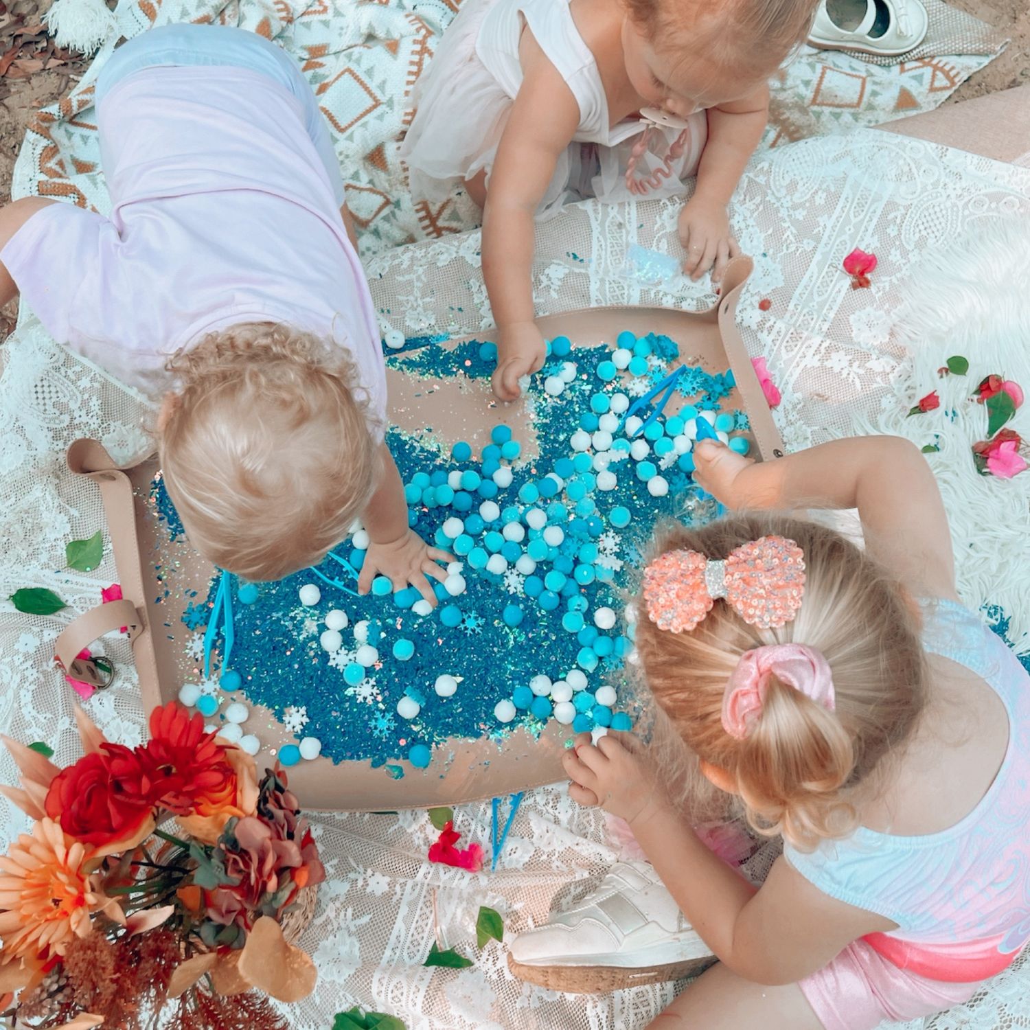 Frozen Fantasy - Rice-Based Sensory Tray Kit