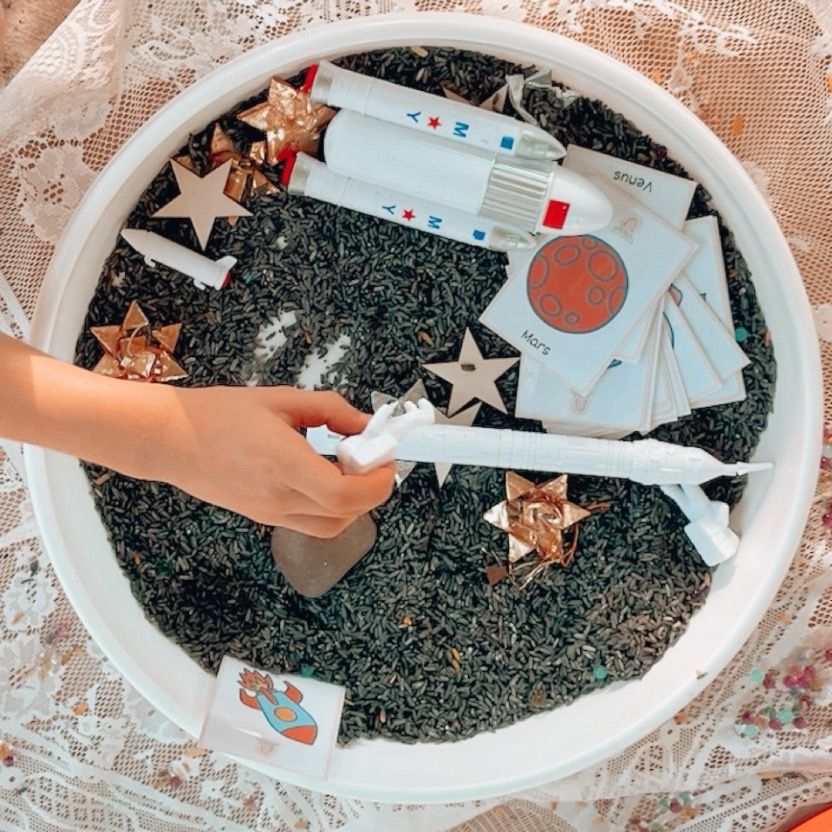 Cosmic Exploration Adventure - Rice Based Sensory Tray Set