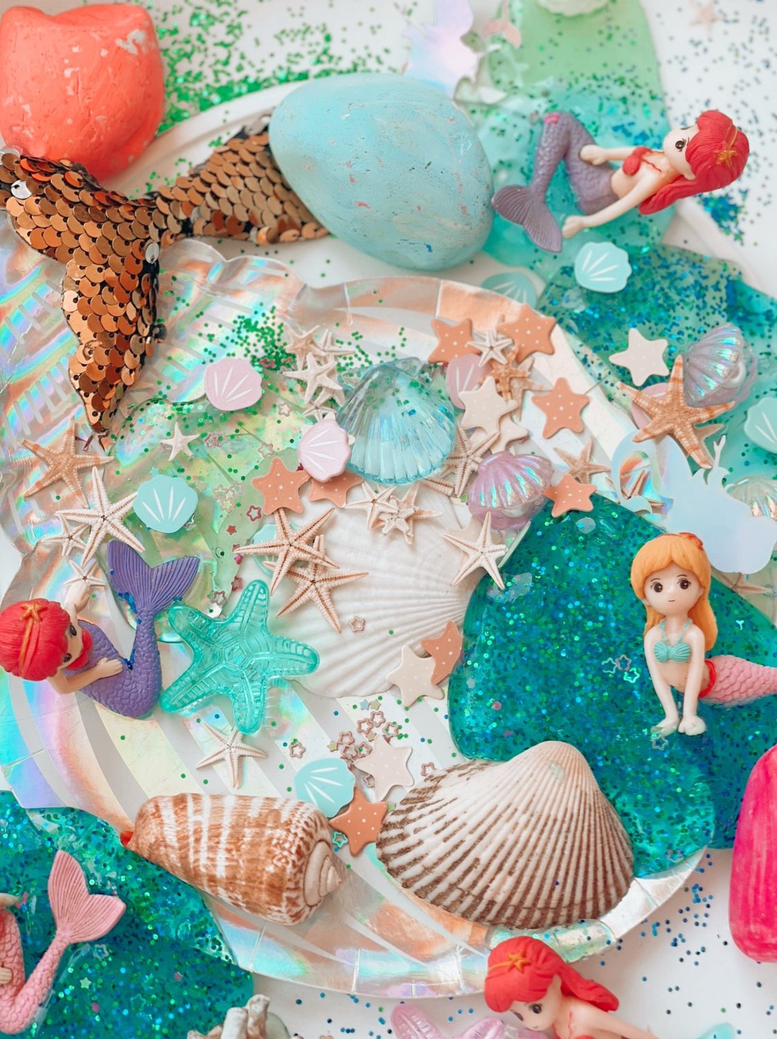 Mystical Mermaid - Slime Sensory Tray &amp; Set
