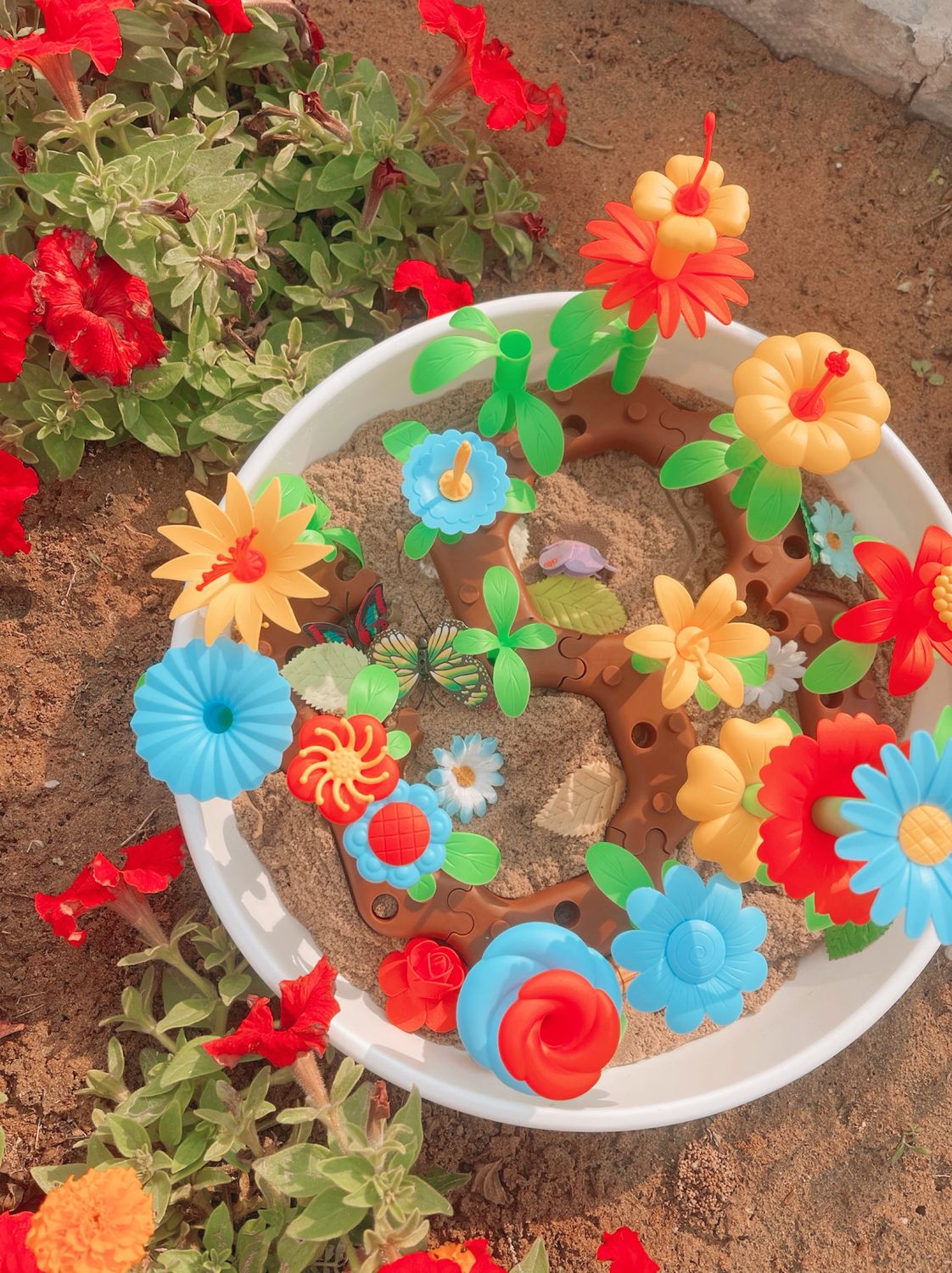 Botanical Bliss - Moon Sand Sensory Tray &amp; Set