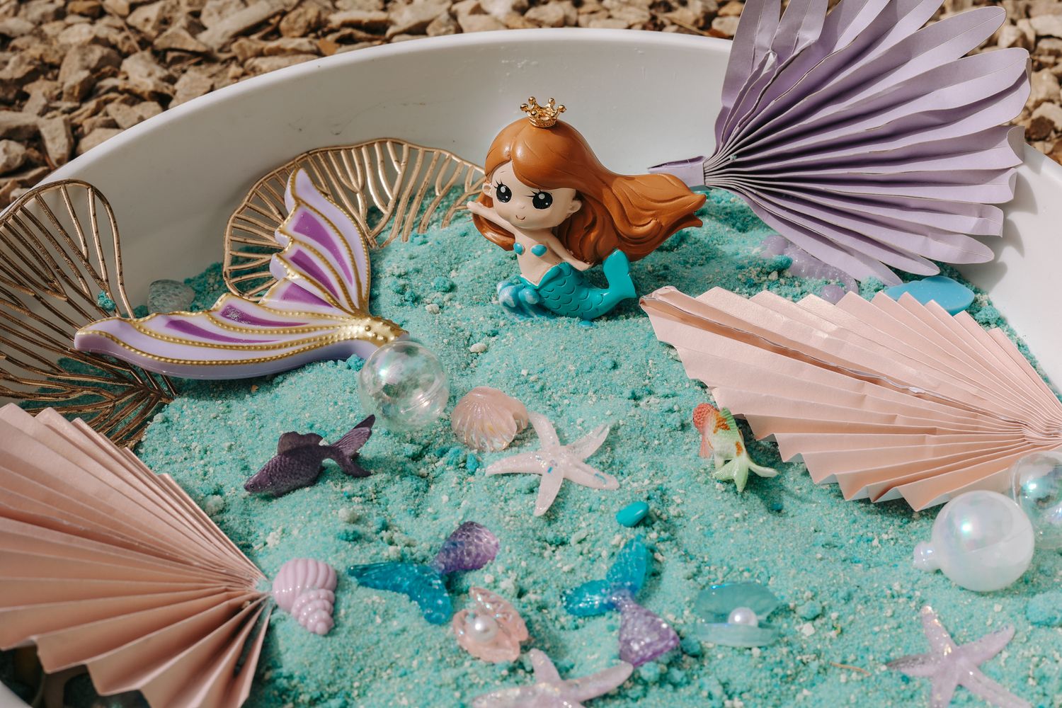 Mermaid Shores Sensory Set - Salt Based Sensory Tray &amp; Set