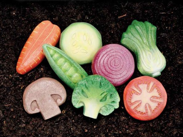Vegetables Sensory Play Stones- (Pack of 8)
