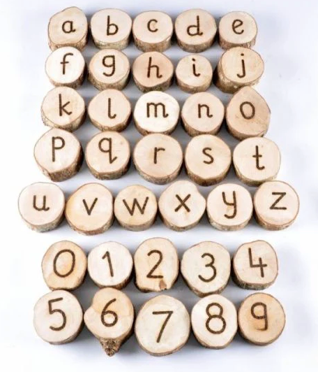 Handcrafted Wooden Letters And Numbers