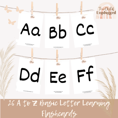 Downloads: A to Z Basic Letter Learning Cards-13 Pages