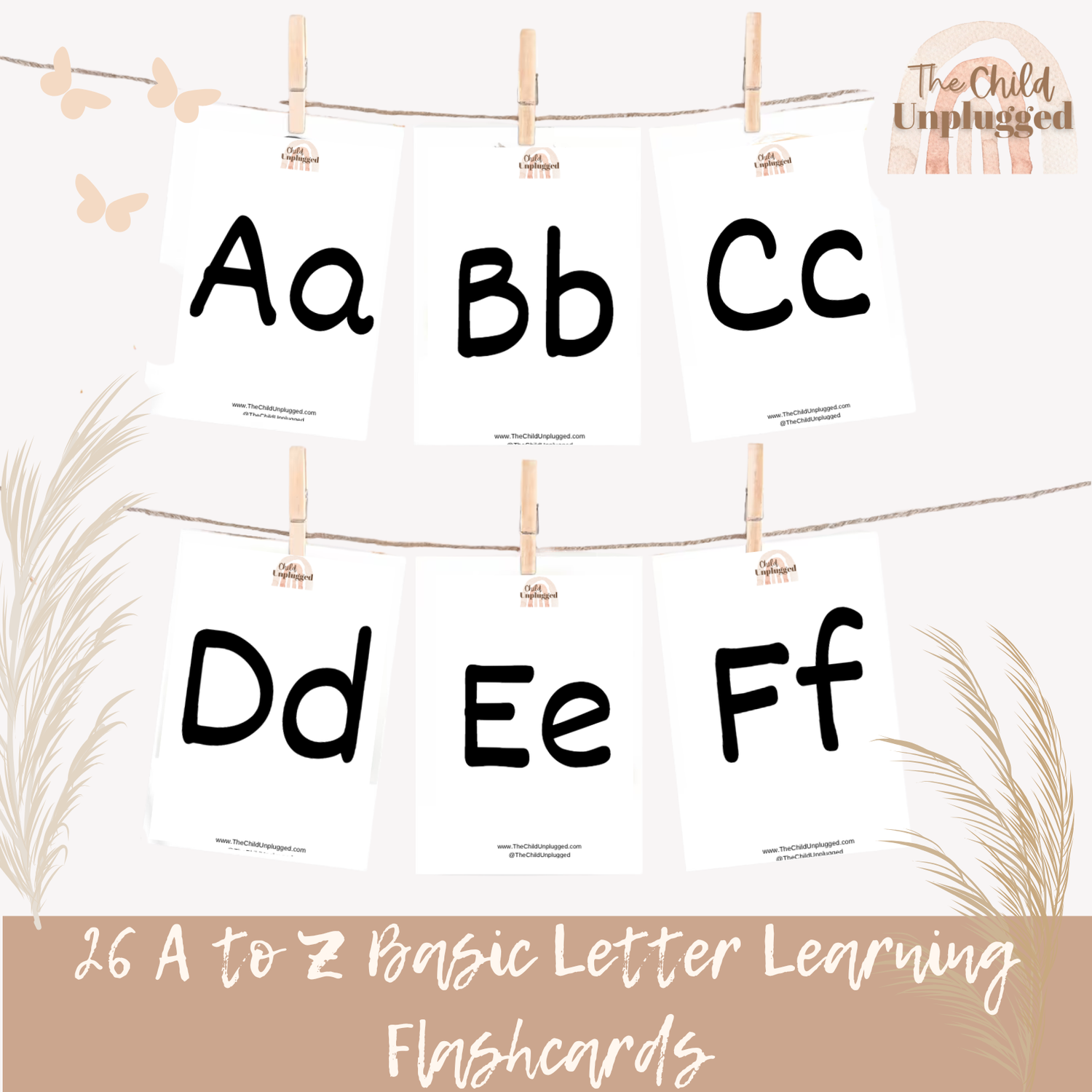 A to Z Basic Letter Learning Cards