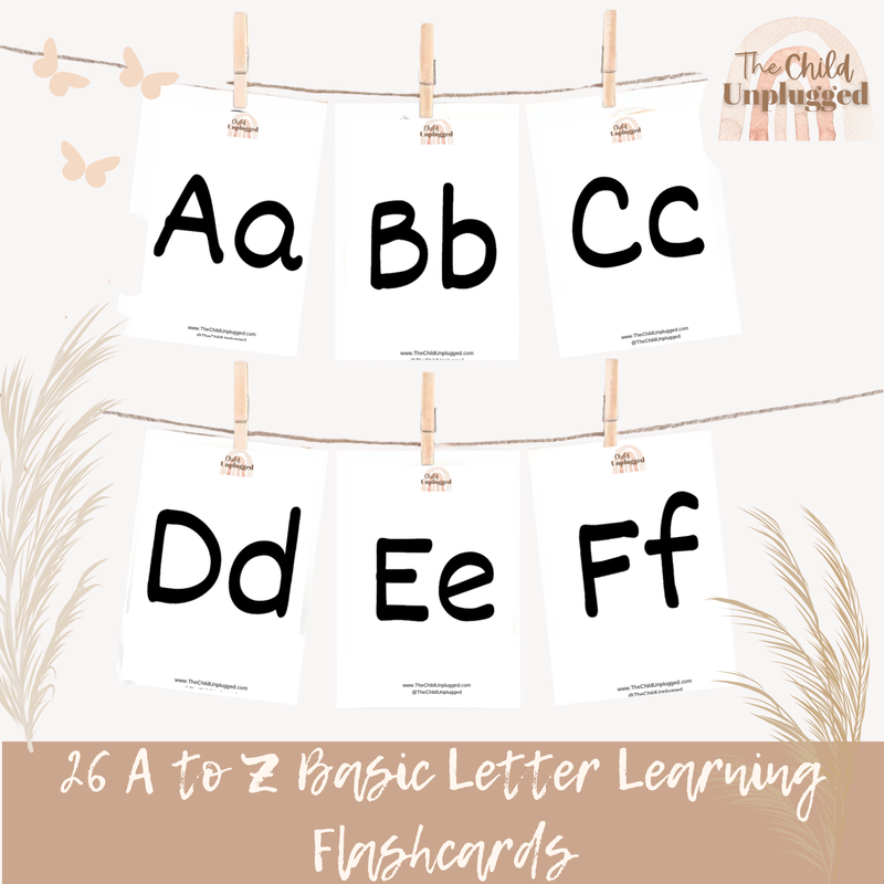 A to Z Basic Letter Learning Cards