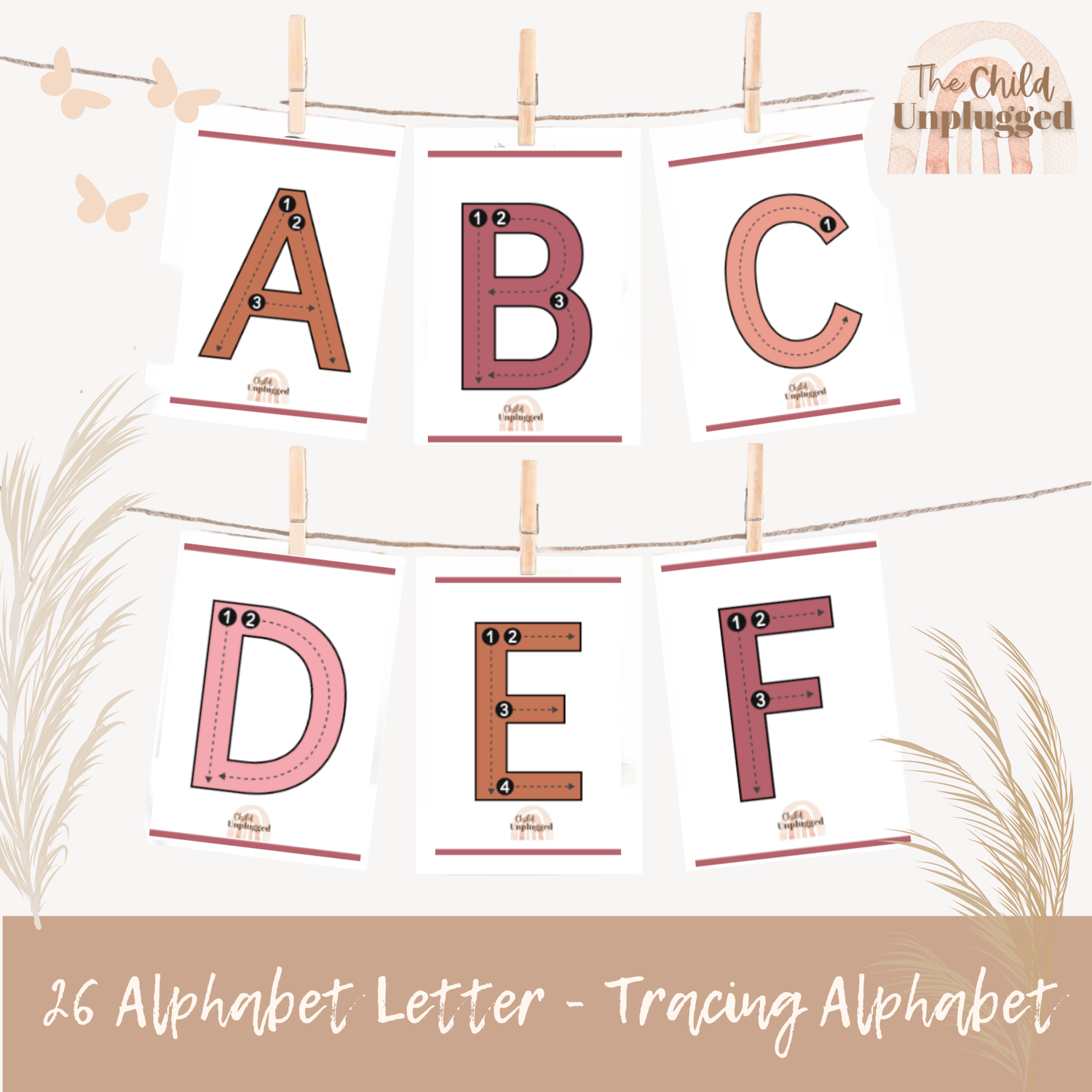 Download: Alphabet Letter - Tracing Alphabet Prompt cards-4 Pages