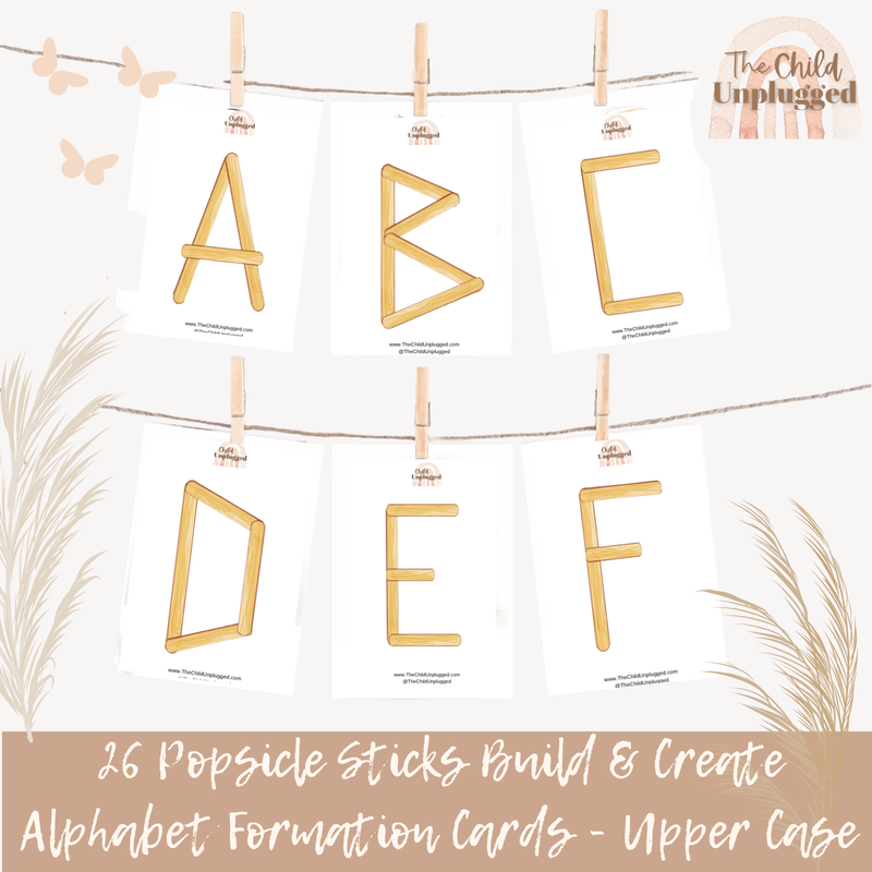 Download: Popsicle Sticks Build &amp; Create Alphabet Formation Cards - Upper Case