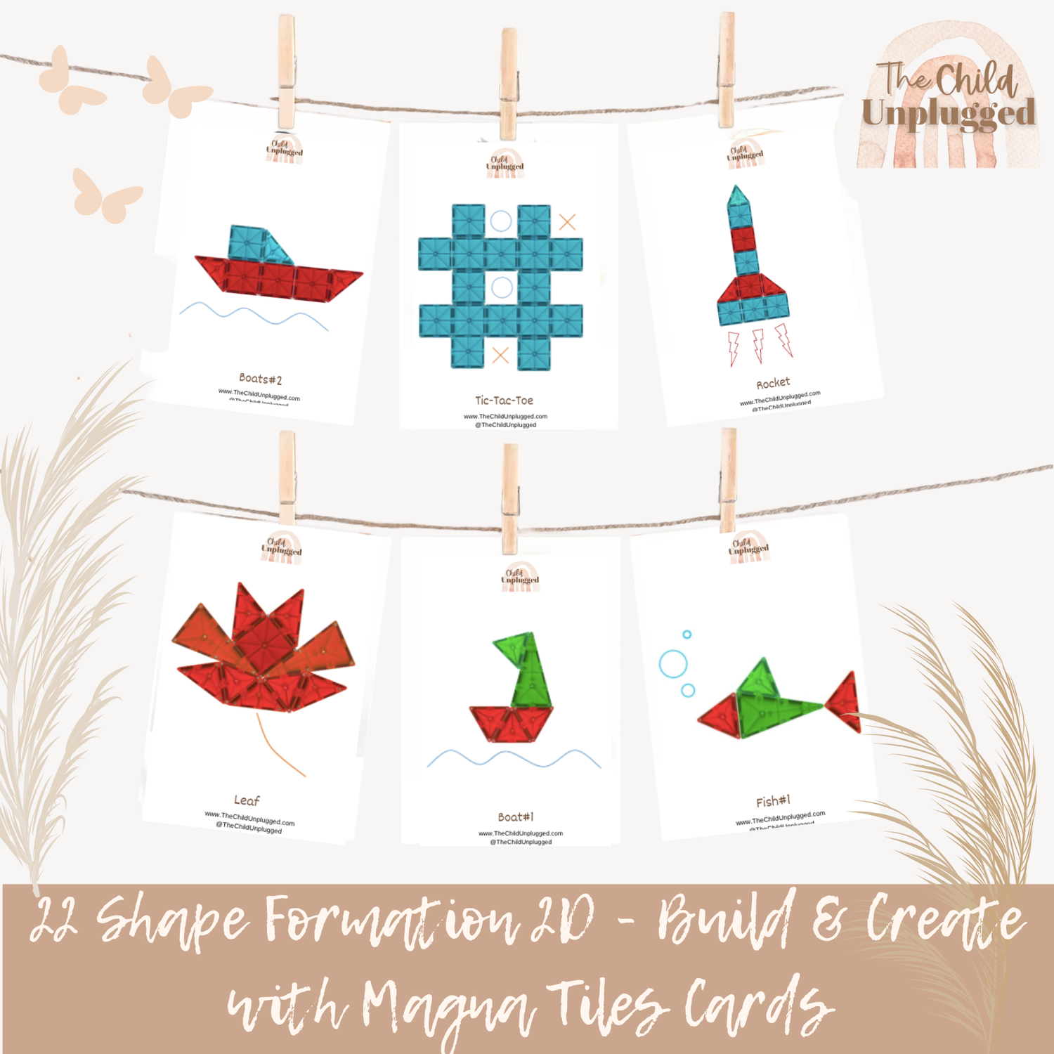 Build &amp; Create with Magna Tiles Cards -  2D