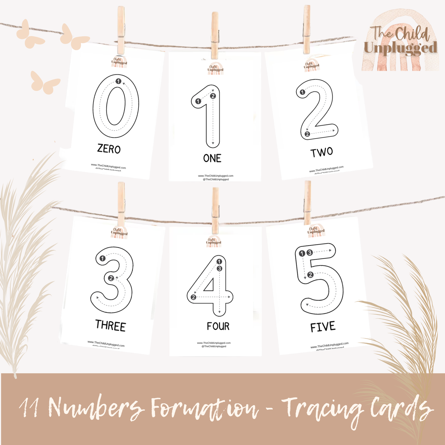 Download: Prompt Cards - Numbers Formation - Tracing-5 Pages