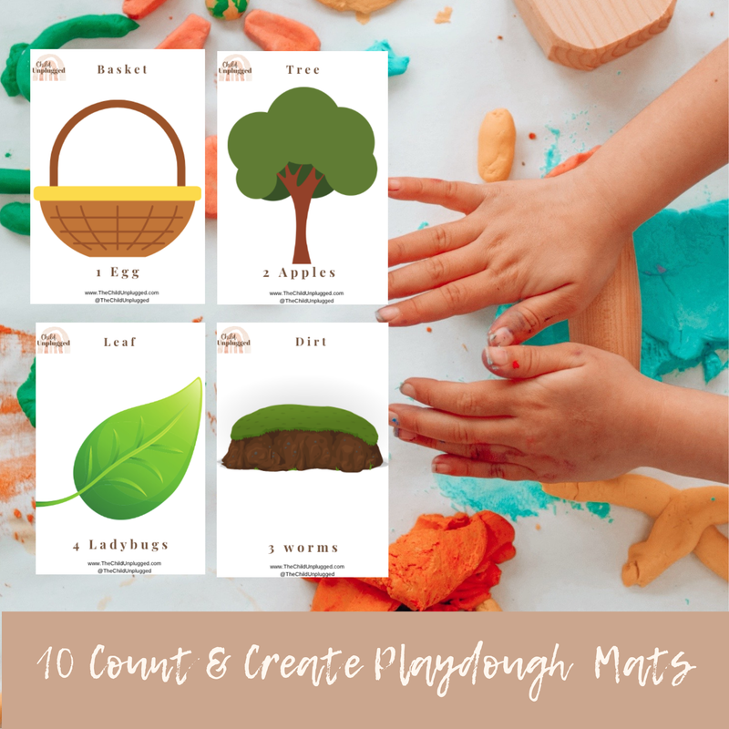 Download: Count &amp; Create Playdough Mats-10 Designs