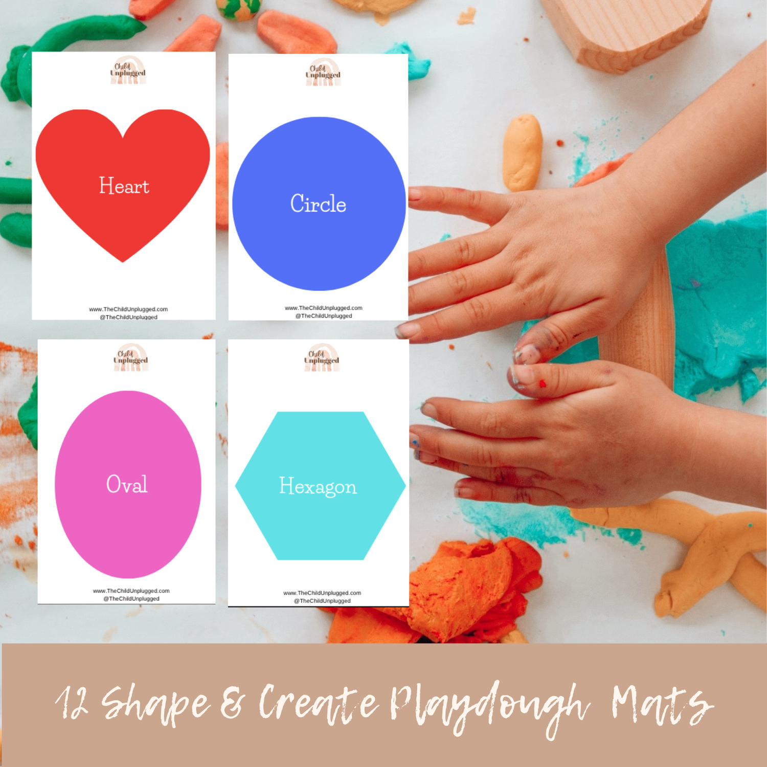 Shape &amp; Create Playdough Mats