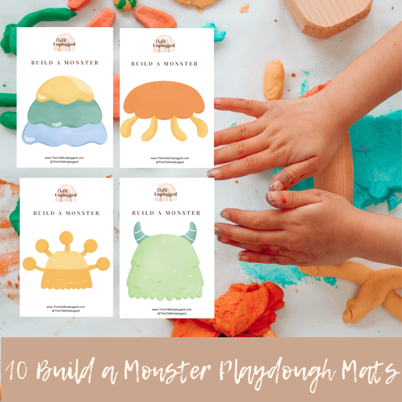 Build a Monster Playdough Mats