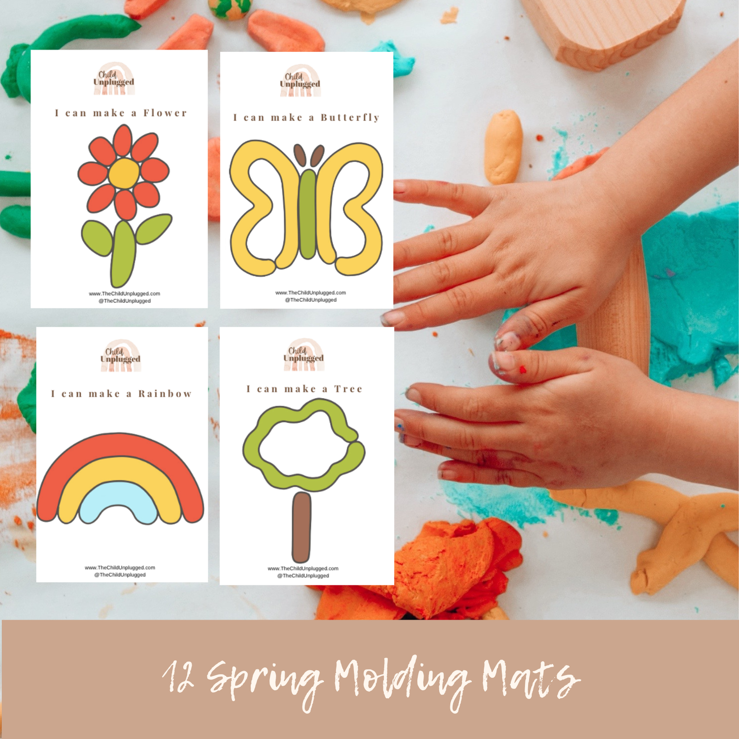 Downloads: Playdough Molding - Spring-12 Deisgns