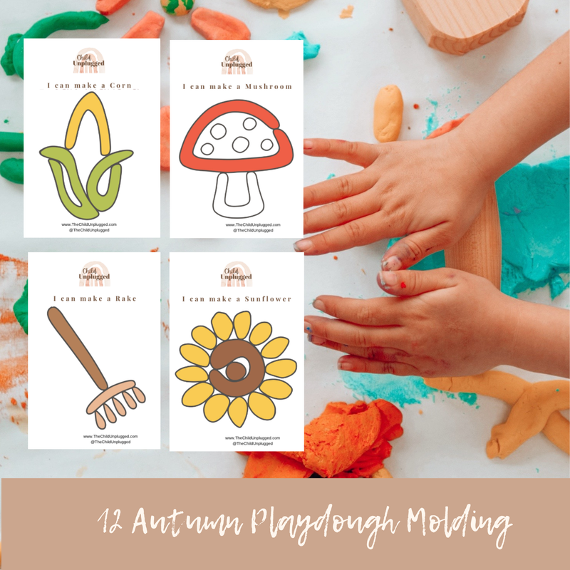 Downloads: Autumn Playdough Molding-12 Designs